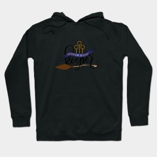 Black 'I'm A Keeper' Pun - Blue Hoodie